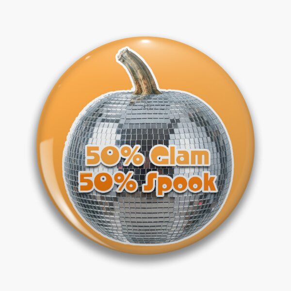 Item preview, Disco Ball Pumpkin - 50% Glam 50% Spook Halloween designed and sold by Silly Goose Party.