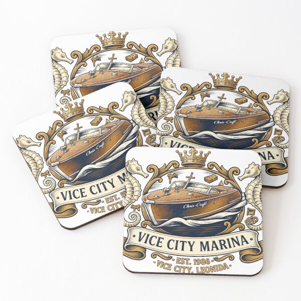 Item preview, Vice City Marina - Retro Leonida Yacht Club  designed and sold by Neon-Leonida-Vibes.