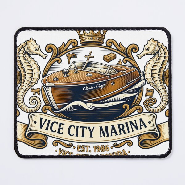 Item preview, Vice City Marina - Retro Leonida Yacht Club  designed and sold by Neon-Leonida-Vibes.