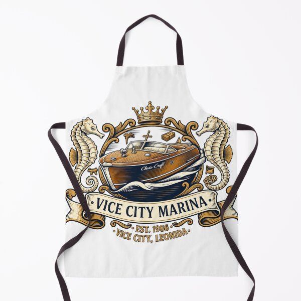 Item preview, Vice City Marina - Retro Leonida Yacht Club designed and sold by Neon-Leonida-Vibes.