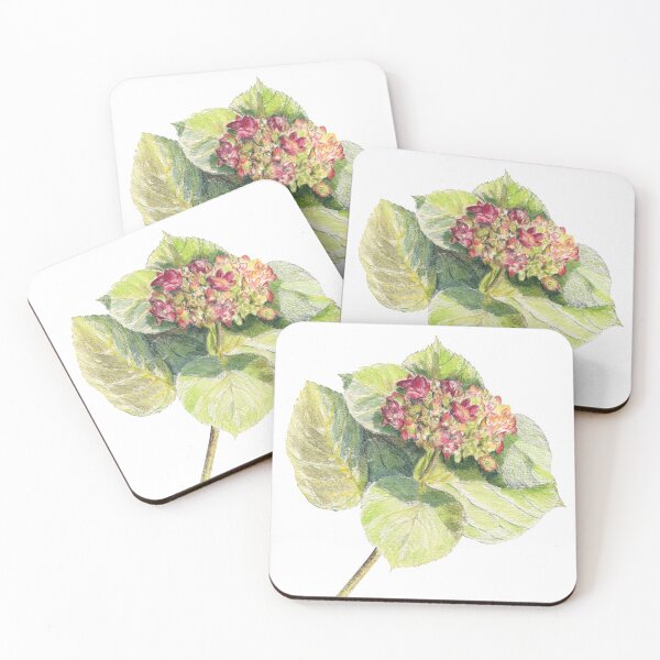 Item preview, Hydrangea Flower Colored Pencils Modern Art designed and sold by Flowersforbear.