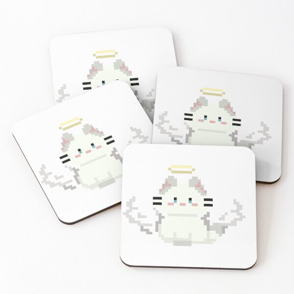 Item preview, Cute Angel Cat Pixel Art - Retro 8-Bit Heavenly Kitty designed and sold by PixelatedPets.