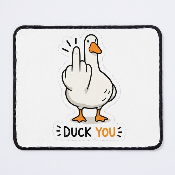 Item preview, Duck You Funny Middle Finger Duck designed and sold by PixoNest.