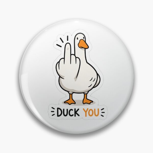 Item preview, Duck You Funny Middle Finger Duck designed and sold by PixoNest.