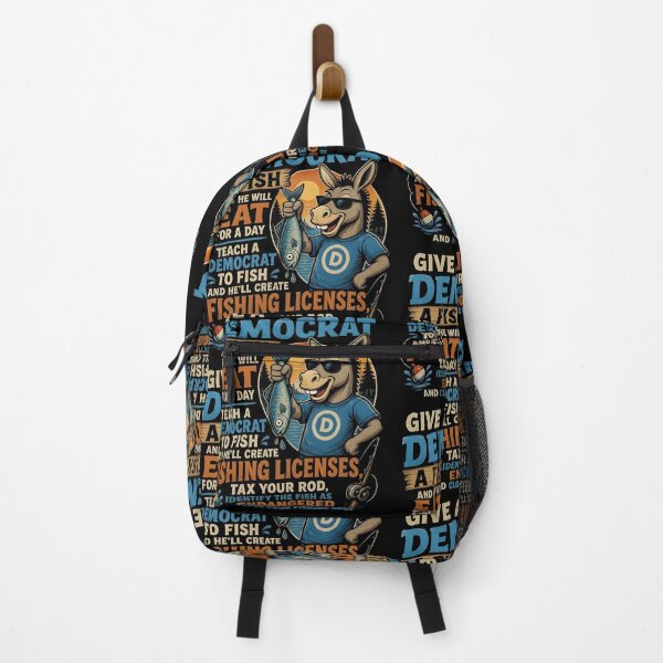 Item preview, Give A Democrat A Fish Funny Conservative Fishing Political Satire designed and sold by Glow-Paw-Studio.