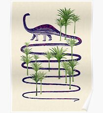 Dinosaur walk (Prehistoric beauties) Poster