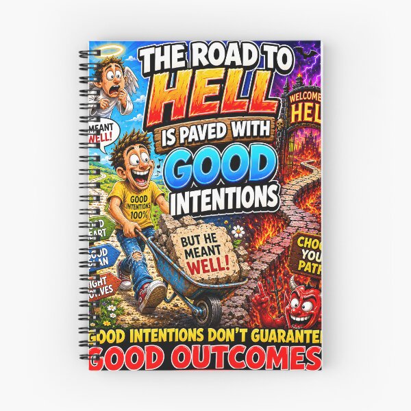 Item preview, THE ROAD TO HELL IS PAVED WITH GOOD INTENTIONS designed and sold by Smoothseer.