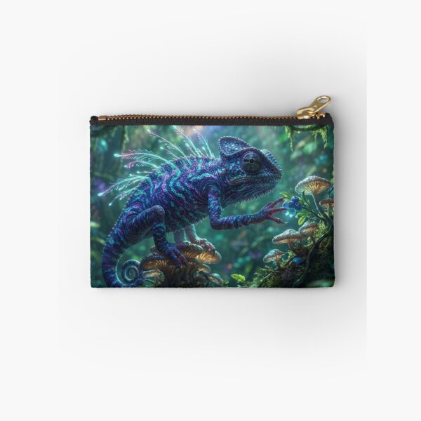 Item preview, Fantastic Chameleon - Cosmic and Luminous Reptile in an Enchanted Forest designed and sold by Malisa345.