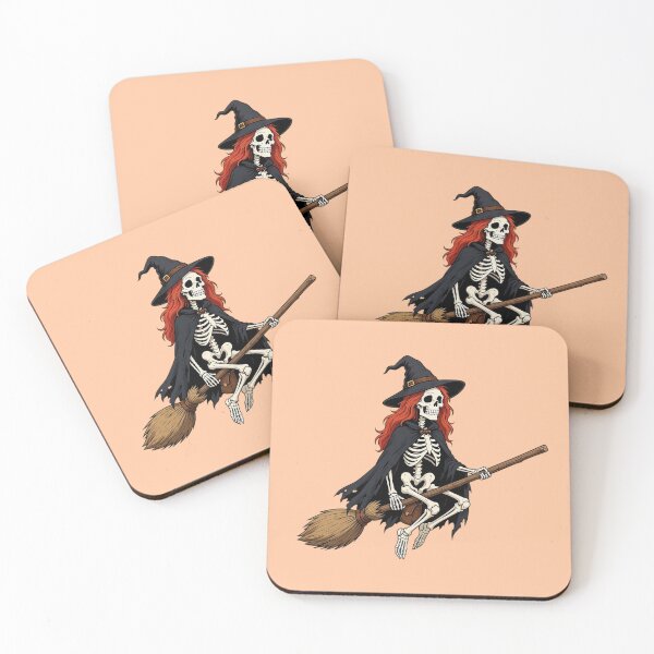 Item preview, Funny Skeleton Witch Flying on a Broom designed and sold by SweetLilith.