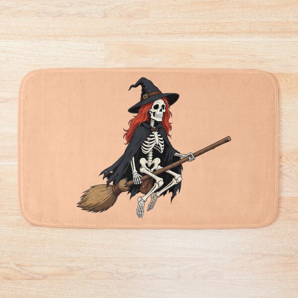 Item preview, Funny Skeleton Witch Flying on a Broom designed and sold by SweetLilith.