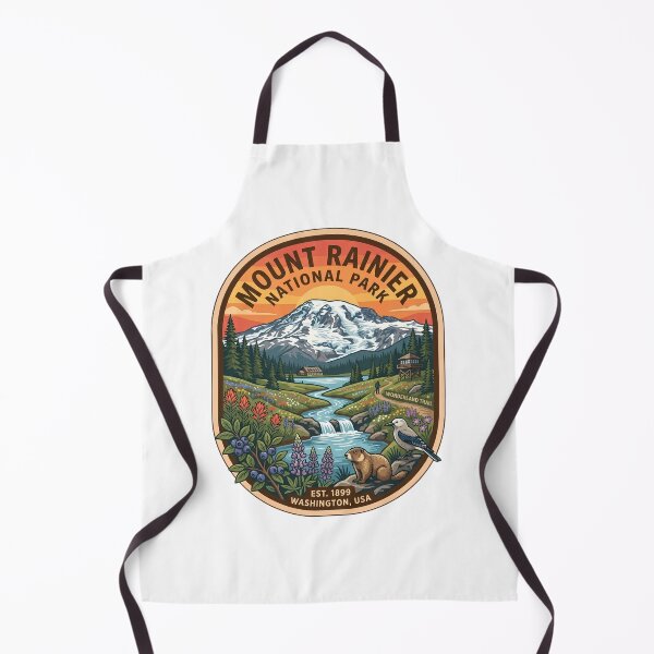 Item preview, Vintage Mount Rainier National Park Washington Hiking Nature Badge designed and sold by LittleArij.