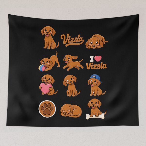 Item preview, Cute Vizsla stickers and apparel design designed and sold by rafaeltto.
