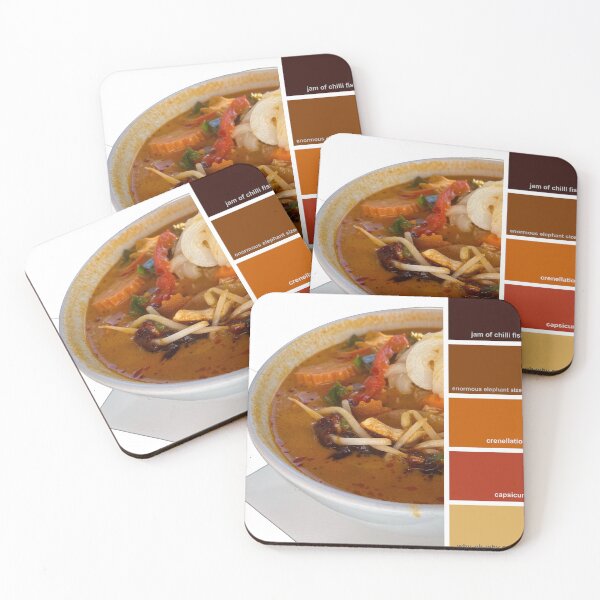 Item preview, Laksa Paint Colours: jam of chilli fish designed and sold by jkscstick.