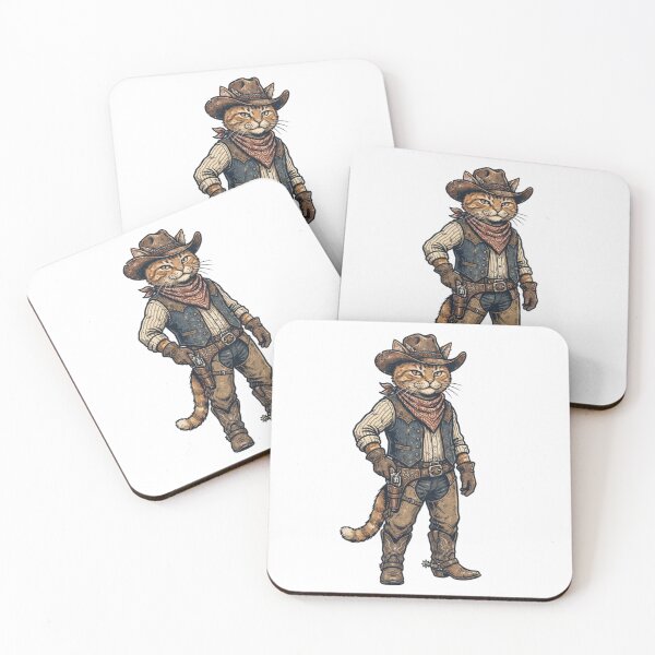 Item preview,  Vintage Western Cowboy Cat  designed and sold by SOUFIANE1991.