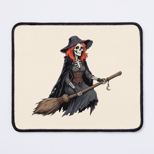Item preview, Funny Skeleton Witch Flying on a Broom designed and sold by SweetLilith.