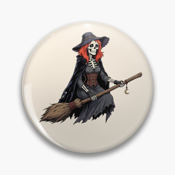 Item preview, Funny Skeleton Witch Flying on a Broom designed and sold by SweetLilith.