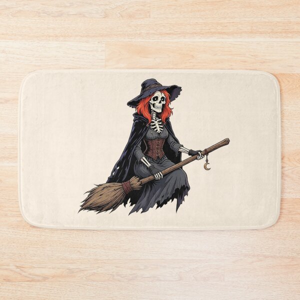 Item preview, Funny Skeleton Witch Flying on a Broom designed and sold by SweetLilith.