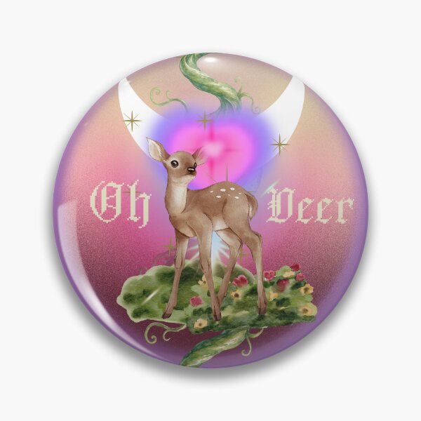 Item preview, Oh Deer Pastel Moon Collage with Floral elements  designed and sold by mooncakekaro.