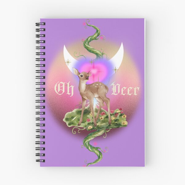 Item preview, Oh Deer Pastel Moon Collage with Floral elements  designed and sold by mooncakekaro.