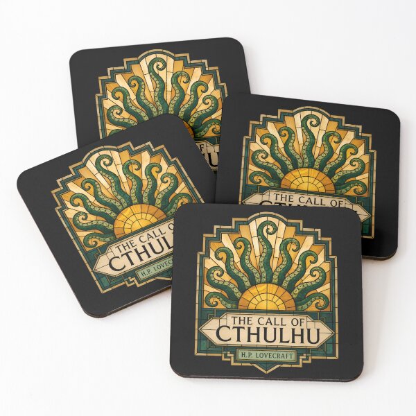 Item preview, The Call of Cthulhu Art Deco Tentacle Glass designed and sold by Fenay Designs.