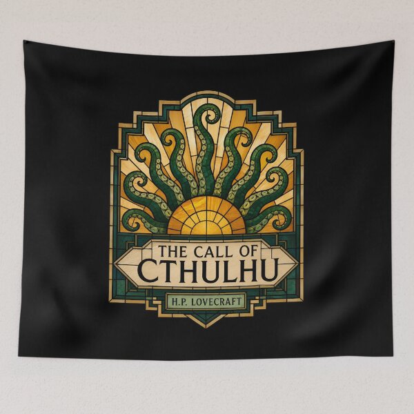 Item preview, The Call of Cthulhu Art Deco Tentacle Glass designed and sold by Fenay Designs.