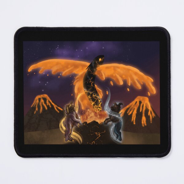Item preview, mythical volcanic battle of fire and smoke designed and sold by J-Mindful.