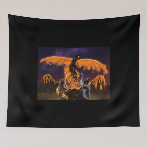 Item preview, mythical volcanic battle of fire and smoke designed and sold by J-Mindful.