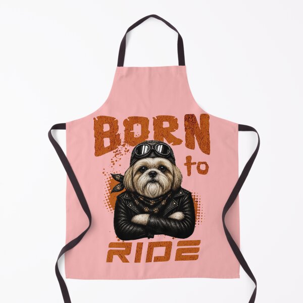 Item preview, Shih Tzu Born To Ride - Biker Jacket & Bandana & Goggles designed and sold by PixelsPaws.