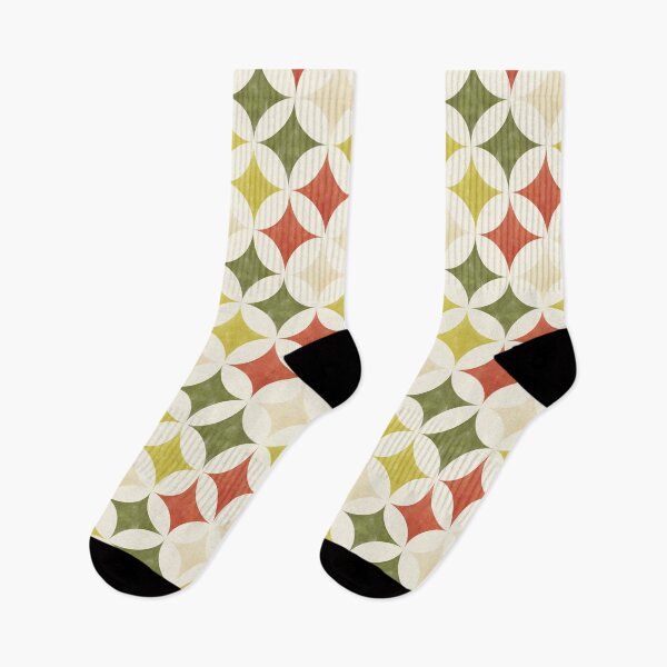 Item preview, Retro Geometric Watercolor Stars in Mustard Yellow, Rust and Olive Green designed and sold by QuestingPixel.