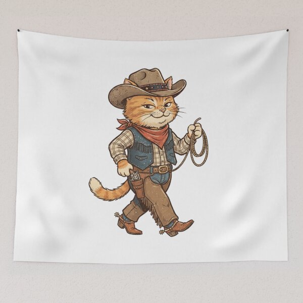 Item preview,  Vintage Western Cowboy Cat  designed and sold by SOUFIANE1991.