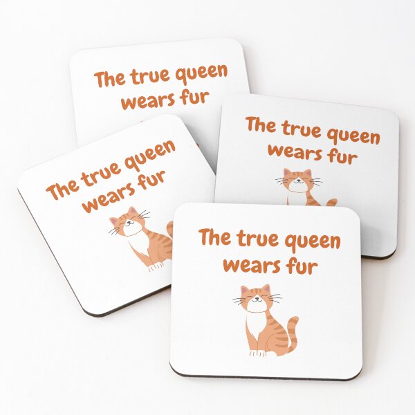 Artikelvorschau, The True Queen Wears Fur - Funny Vintage Cat entworfen und verkauft von KokoFlanell.
