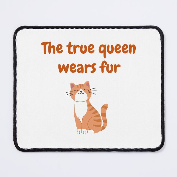 Item preview, The True Queen Wears Fur - Funny Vintage Cat designed and sold by KokoFlanell.