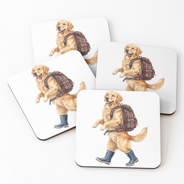 Item preview, Hiker Golden Retriever designed and sold by Tiffany Roy.