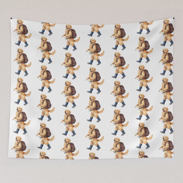 Item preview, Hiker Golden Retriever designed and sold by Roy & Tiffany.