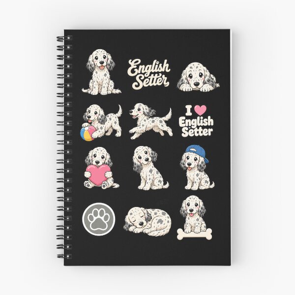 Item preview, Cute English Setter stickers and apparel design designed and sold by rafaeltto.