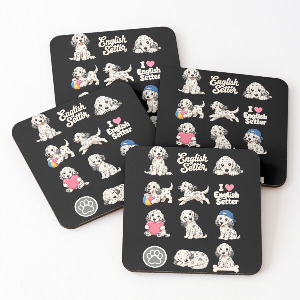 Item preview, Cute English Setter stickers and apparel design designed and sold by rafaeltto.