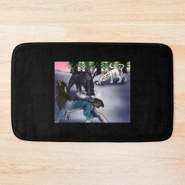 Item preview, Colorful Fantasy Creatures in a Winter Landscape designed and sold by J-Mindful.