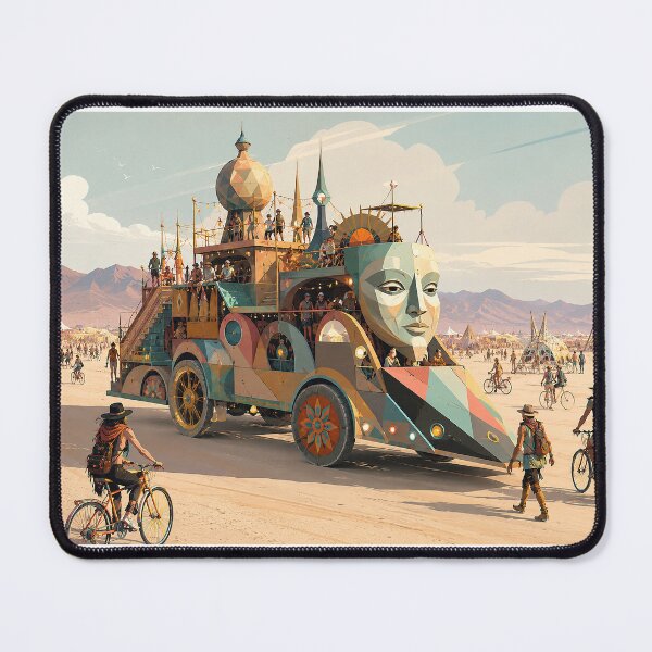 Item preview, Futuristic Art Car Traveling Across Desert Festival Playa designed and sold by MoonSkyArt.