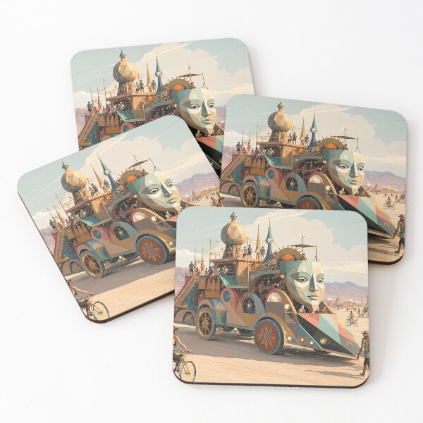 Item preview, Futuristic Art Car Traveling Across Desert Festival Playa designed and sold by MoonSkyArt.