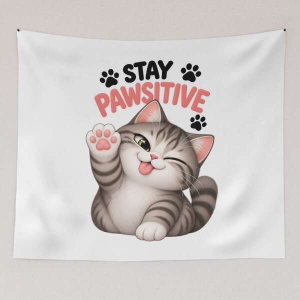 Item preview, Stay Pawsitive Cute Cat Funny Cat Lover designed and sold by an-items.