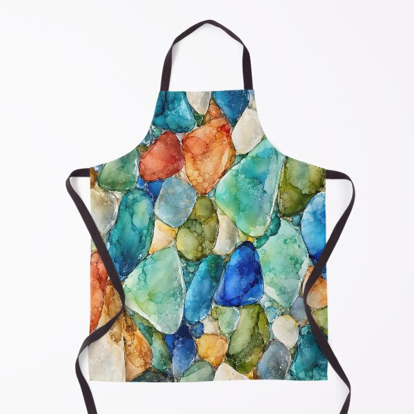 Item preview, Adriatic Sea Glass – Coastal Ink Abstract designed and sold by newnomads-art.