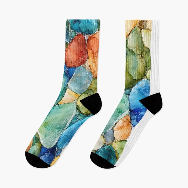 Item preview, Adriatic Sea Glass – Coastal Ink Abstract designed and sold by newnomads-art.