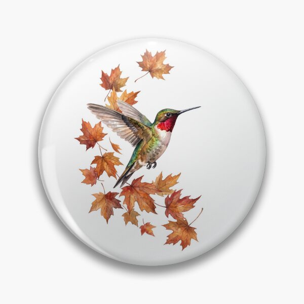Item preview, Autumn Hummingbird Leaves designed and sold by Roy & Tiffany.