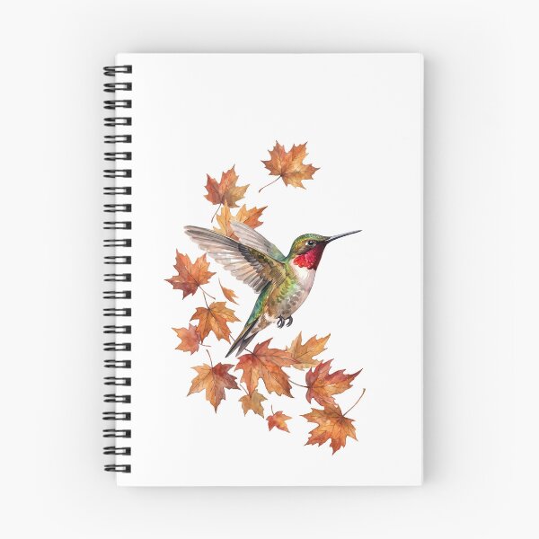 Item preview, Autumn Hummingbird Leaves designed and sold by Roy & Tiffany.