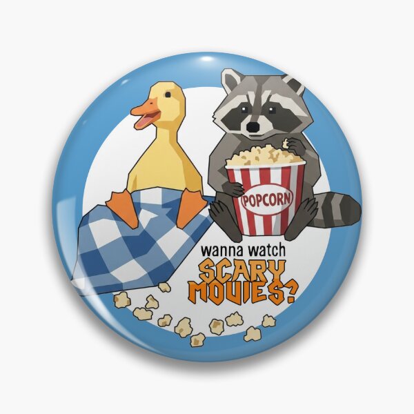 Item preview, Raccoon and Duck Halloween - Wanna Watch Scary Movies? designed and sold by Silly Goose Party.