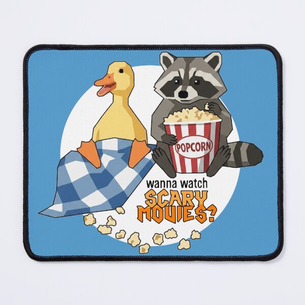 Item preview, Raccoon and Duck Halloween - Wanna Watch Scary Movies? designed and sold by Silly Goose Party.