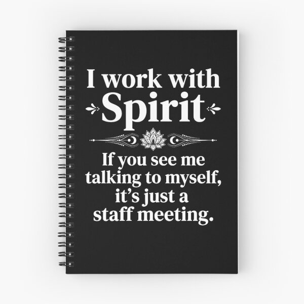 Item preview, I Work with Spirit If You See Me Talking to Myself Humor Mom T-Shirt designed and sold by Trendably.