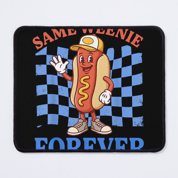 Item preview, Same Weenie Forever Funny Hot Dog Mascot Retro designed and sold by SamWoodrt.