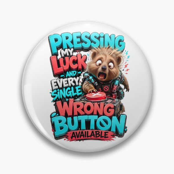 Item preview, Pressing My Luck And Every Single Wrong Button Available Hedgehog designed and sold by Sovereign Supply Co..