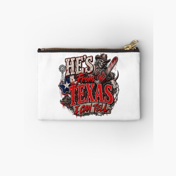 Item preview, hes from texas i can tell chainsaw horror halloween  designed and sold by 3INEKMIZAN.